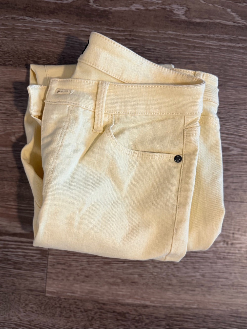 Talbots Pale Yellow Jegging Crop Straight Leg Jeans